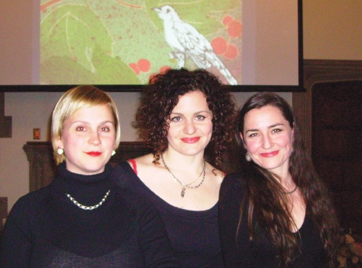Left to right: Dr. Maria Sonevytsky, Eva Salina-Primack, Willa Roberts