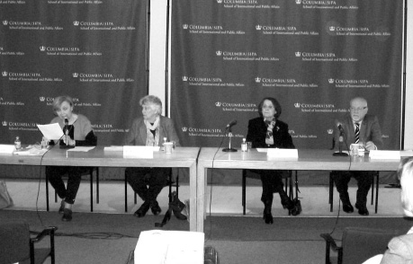 1 - Panel on “Nonconformism and Dissent: Historical Overview”. (L to R): Christina Isajiw, Jeri Laber, Anna Procyk and Frank Sysyn (Moderator)