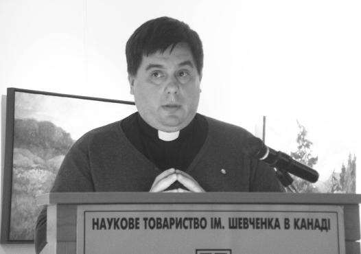 Отець Т. Барщевський під час доповіді