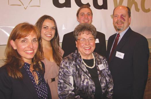 3 - (L. to R.): UCU Scholarship Winner Julianna Obal (second left) with her family