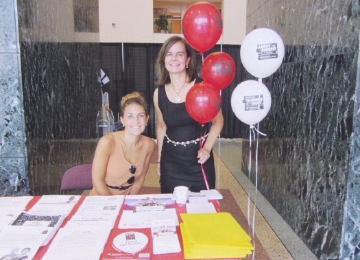 2 - Lesia Maruschak (right) and daughter Nadia at campaign kick-off meeting, Ottawa City Hall