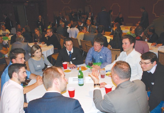 2 - Students and recent graduates participate in “speed networking” sessions led by professionals and entrepreneurs
