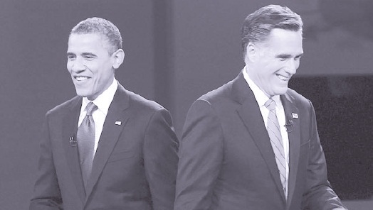 Зліва направо: президент США Барак Обама і республіканець Мітт Ромні