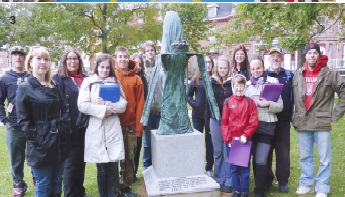 3 – Students visit the “Vitayemo” Immigration Memorial in Halifax, commemorating 100 years of immigration of Ukrainians to Canada