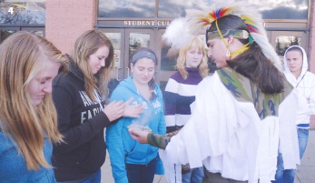 4 – Smudge Ritual: Students experience traditional Mi’Kmaq cultural practices at Cape Breton University